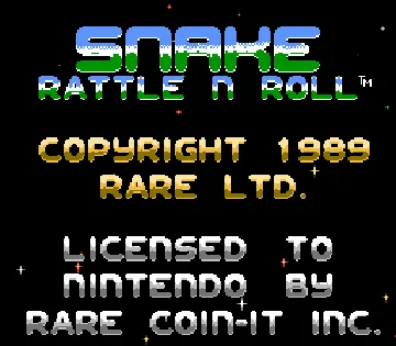 Snake Rattle n Roll (USA) screen shot title